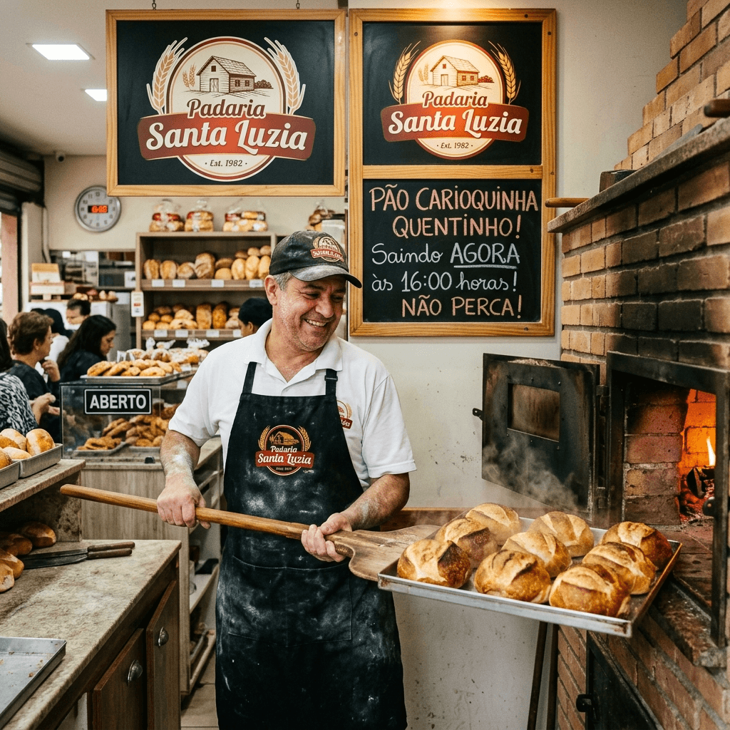 Post de exemplo: pão carioquinha — Padaria Santa Luzia