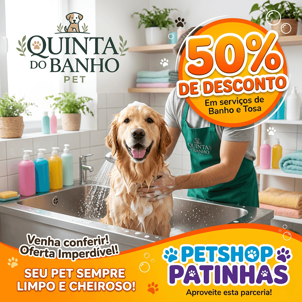 Post de exemplo: banho e tosa — Petshop Patinhas